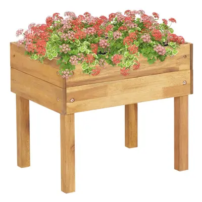 vidaXL Solid Acacia Wood Raised Garden Planter Outdoor Flower Bed Box Brown