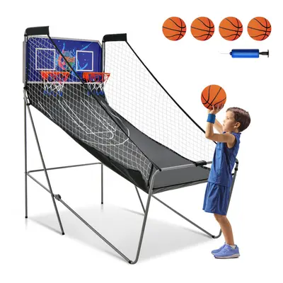 Kids Basketball Arcade Game W/2 Hoops LED Scoring Display Sounds Balls