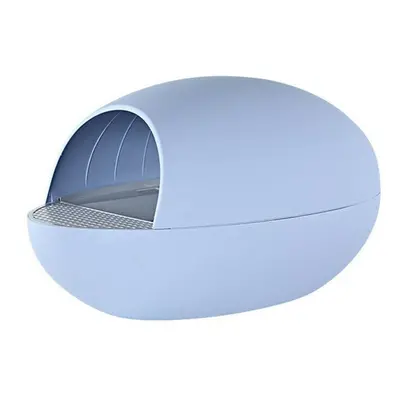 (Blue) Cat Litter Box Smart Sensor Mute Low Energy Consumption Easy to Clean 5W