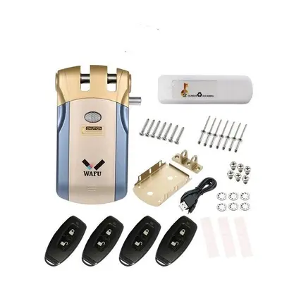 (Bluetooth Version + Gold) Door Lock Wireless wifi Smart Lock Remote Control Locks Electronic Ke