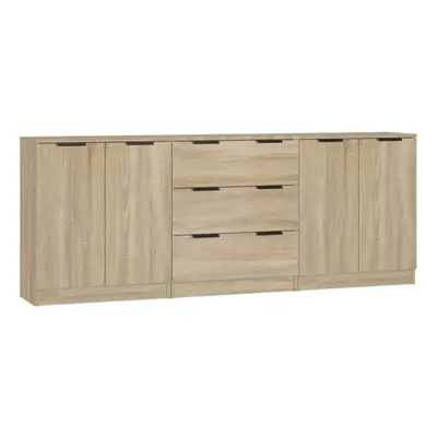 (sonoma oak) vidaXL Sideboards Piece Storage Rack Organiser Highboard Engineered Wood