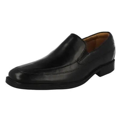 (UK 9.5, Black) Mens Clarks Formal Slip On Shoes Tilden Free - G Fit