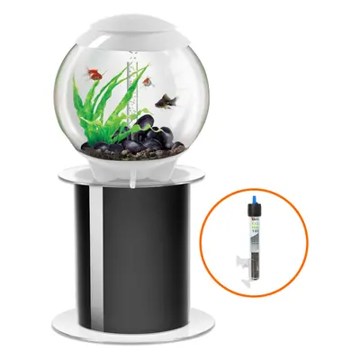 biOrb Halo 60L Aquarium in White with MCR LED Lighting with Stand and Heater Pack