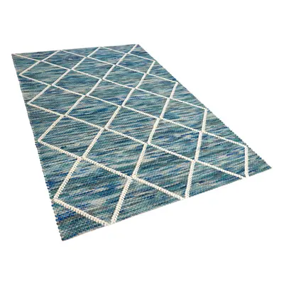 Wool Rug x cm Blue BELENLI