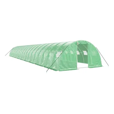 (green, x x m) vidaXL Greenhouse Plant House with Steel Frame Polytunnel Greenhouse White