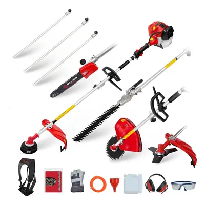 (3 Extension Poles) 52cc Long Reach Petrol Multi FunctionGarden Tool