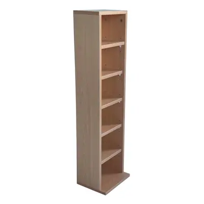 Oypla Tier Beech Wooden CD DVD Game Book Shelf Storage Tower Rack - Fits CDs