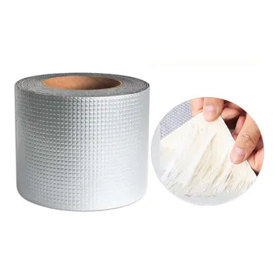 (15cm, 5M) Aluminum Foil Butyl Rubber Tape Self Adhesive Waterproof Tape for Roof Pipe Caulking 