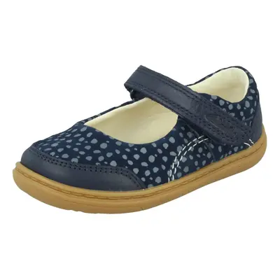 (Navy, UK 5.5 Infant) Girls Clarks Casual Shoes Flash Bright - G Fit