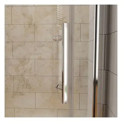 (1000x650x1850mm) Walk In Quadrant Shower Enclosure 6mm Chrome