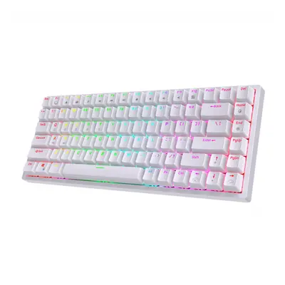 (White, Blue Switch) Keys Triple Mode Mechanical Gaming Keyboard Connection Wireless bluetooth 5