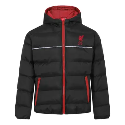 (Black, Years) Liverpool FC Official Football Gift Boys Quilted Hooded Winter Jacket