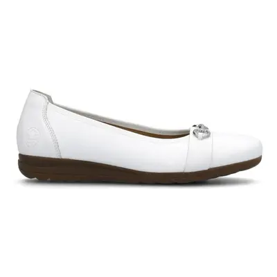 (7.5 (Adults')) L9360-80 | White | Womens Ballet Pump Shoes