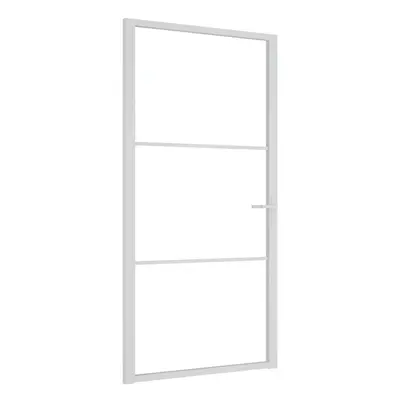 (White and transparent, 102.5 x 201.5 cm (W x H)) vidaXL Interior Door ESG Glass and Aluminium B