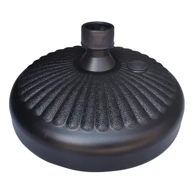 (Black) Patio Umbrella Base Round Sand Injection Beach Pillar for Outdoor