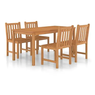 (5) vidaXL Solid Teak Wood Garden Dining Set Patio with/without Armrest 5/7 Piece