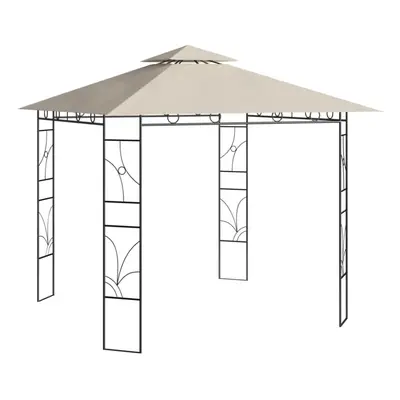 vidaXL Gazebo 3x3x2.7 m Cream g/mÂ² Lawn Outdoor Living Structure Canopy