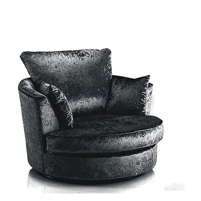 Kingston Crushed Velvet Swivel chair-Arm Chair