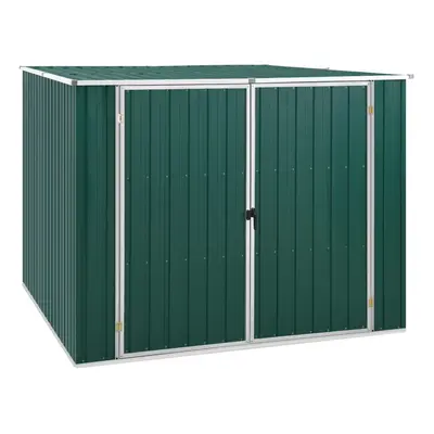 vidaXL Garden Shed Green cm Galvanised Steel Storage Tool House Carport