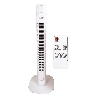 (White) MYLEK Remote Oscillating Control Tower Fan 36" 60W