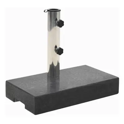 vidaXL Parasol Base Granite 25kg Rectangular Black Patio Umbrella Holder Stand