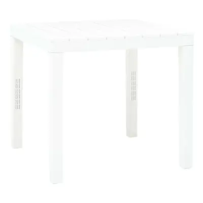 Garden Table White 78x78x72 cm Plastic