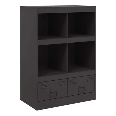 (black) vidaXL Highboard Sideboard Side Cabinet Home Storage Cupboard Anthracite Steel