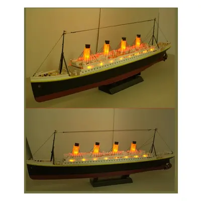 2.4G 80cm Simulation Titanic RC Boat Electric Ship Model with Light RTR Toys