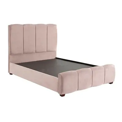 DS Living Chloe Panel Upholstered Bed Frame Dusty Pink