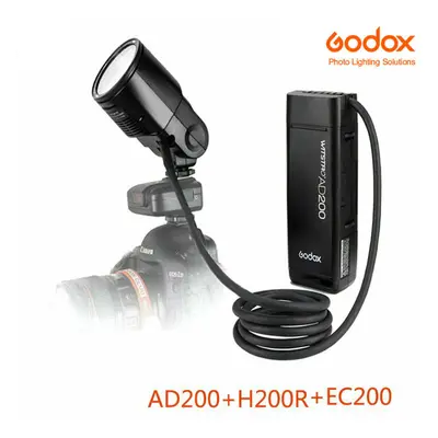 Godox 2.4 TTL HSS AD200 Pocket Flash+H200R Ring Head+EC200 Cable Kit