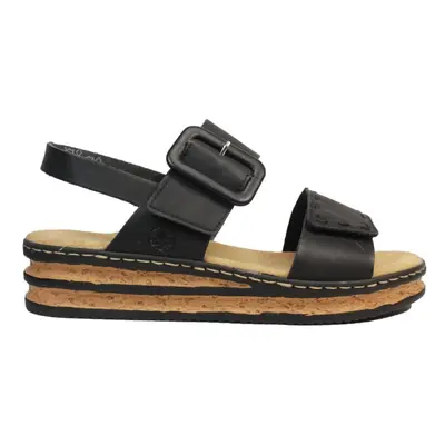 (8 (Adults')) | Black | Womens Sling Back Sandals