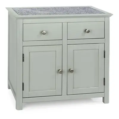 Grey Painted Sideboard Door Drawer Storage Unit Hardwearing Stone Top