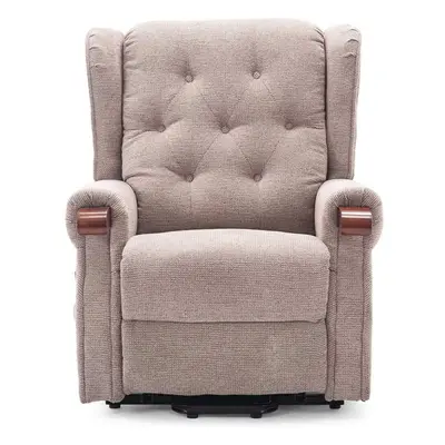 (Brown) Harrogate Fabric Electric Rise Recliner Sofa Armchair