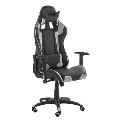 Gaming Chair Black and Silver KNIGHT