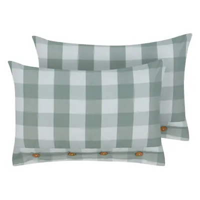 Set of Cushions TAMNINE x cm Checked Mint Green