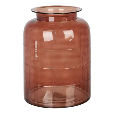 Flower Vase VINDALOO Glass Golden Brown