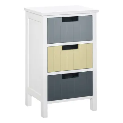 HOMCOM Drawer Colourful Storage Cabinet Tower Dresser Chest Organiser Home