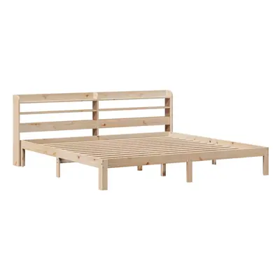 vidaXL Bed Frame with Headboard Bed 180x200 cm Super King Solid Wood Pine