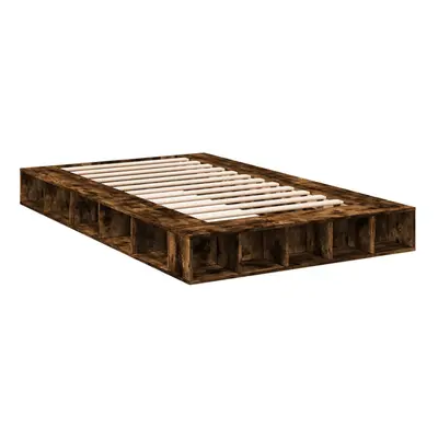 (smoked oak, x cm) vidaXL Bed Frame Home Bed Base Brown Oak 180x200 cm Super King Engineered Woo