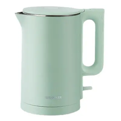 (Green) Electric Kettle One Key Keep Warm Double Anti-scalding Stainless Steel 1500W