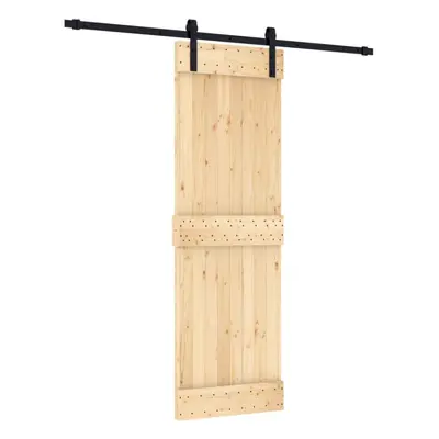 vidaXL Sliding Door Barn Door with Hardware Set Interior Door Solid Wood Pine