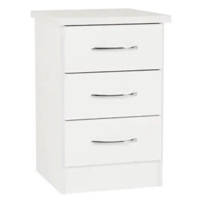 Nevada Drawer Bedside White Gloss