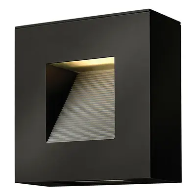 Outdoor IP44 Twin Wall Light Satin Black LED E14 7W