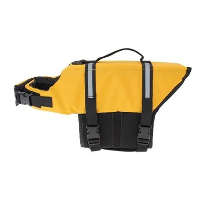 (Yellow) GreenZech Pet Aquatic Reflective Preserver Float Vest Dog Cat Saver Life Jacket