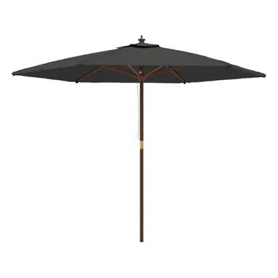 (anthracite) vidaXL Garden Parasol Outdoor Umbrella Parasol Sun Shade with Wooden Pole