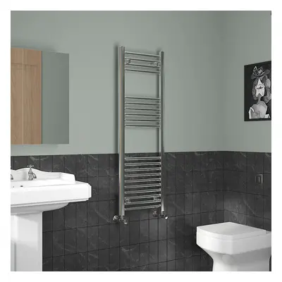 (1200x400mm, Chrome) NRG Straight Central Heating Towel Rail Bathroom Heated Rad Radiators Ladde