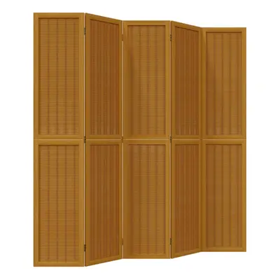 (40 x cm/ piece) vidaXL Room Divider Panel Office Privacy Screen Brown Solid Wood Paulownia