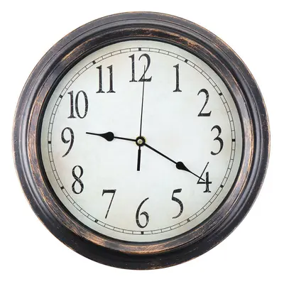 (Copper) 12.5'' Quartz Decorative Round Classic Retro Clock Vintage Non Ticking Home Wall Clock