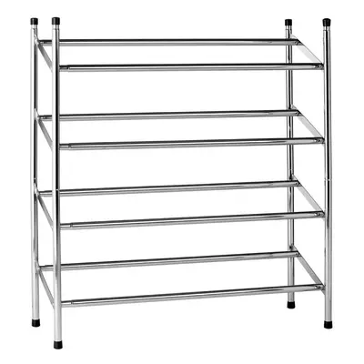 4-Tier Extendable Shoe Rack, Chrome