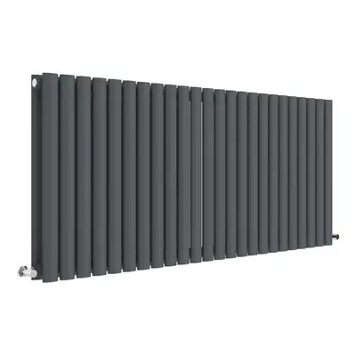 Horizontal Double Panel Radiator - 600mm x 1398mm - BTU - Anthracite- Balterley